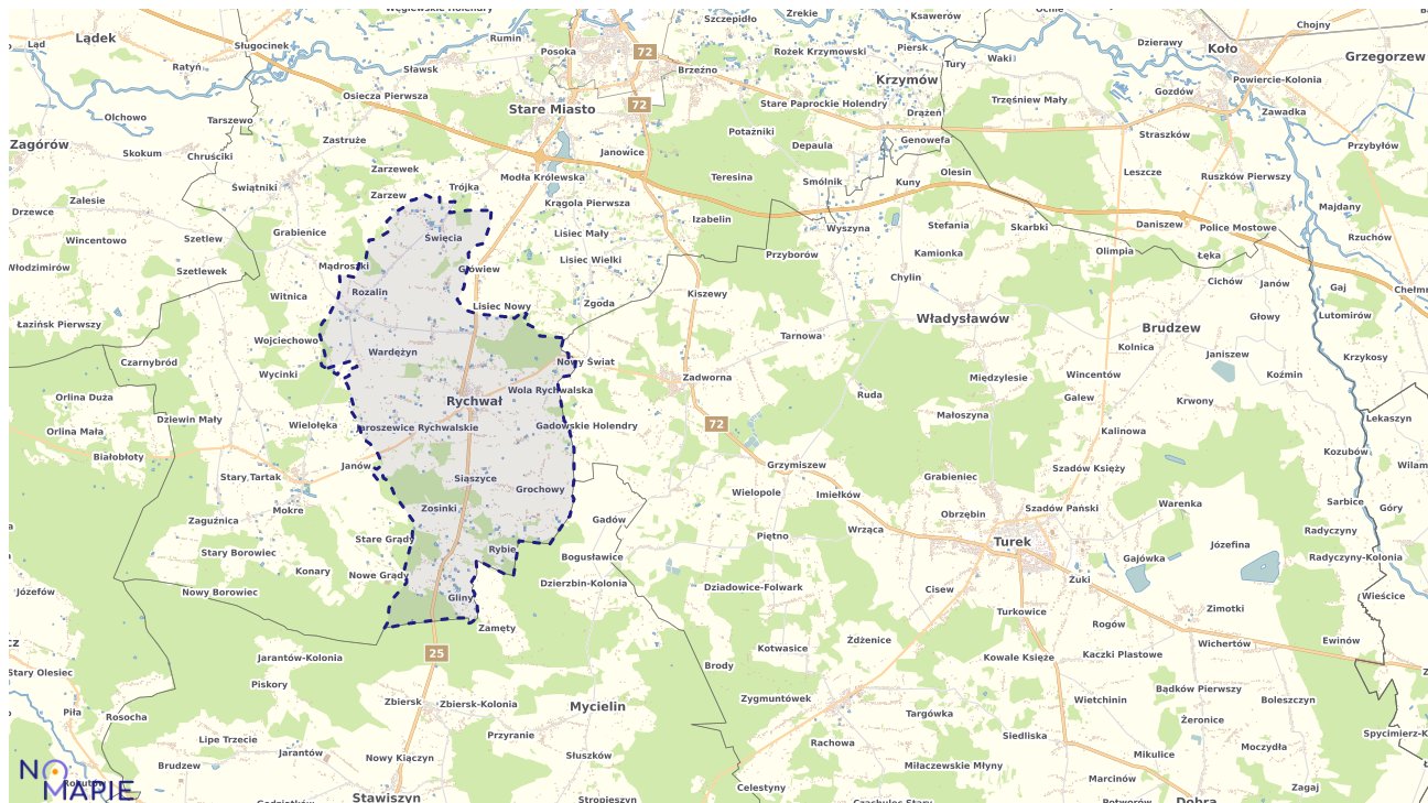 Mapa wyborów do sejmu Rychwał